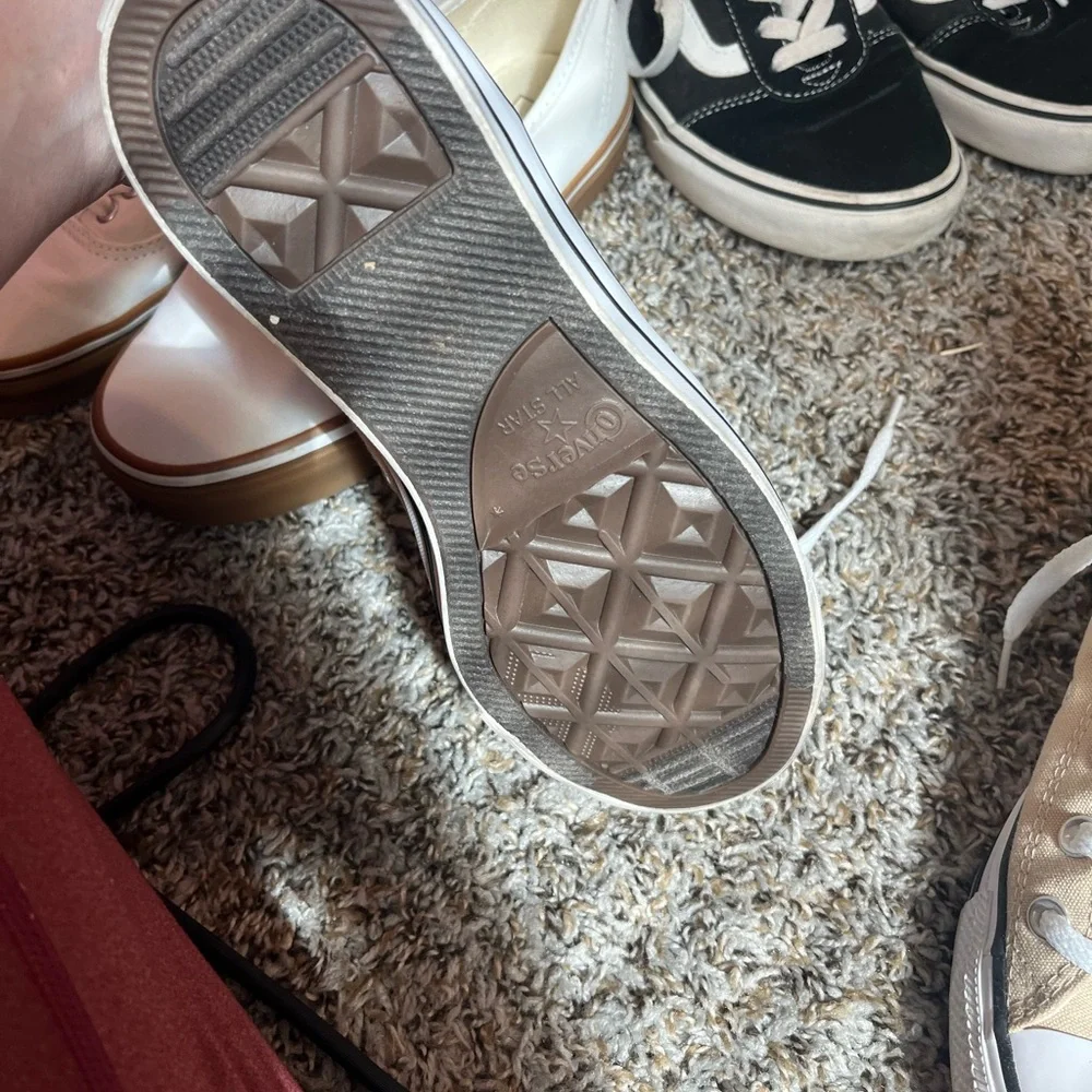 Converse Tan Canvas High-Tops - Picture 4 of 5